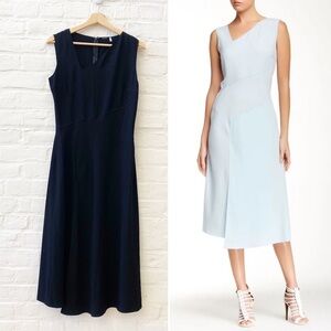 Elie Tahari || Annika Asymmetric Midi Dress Black 6